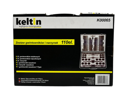 Komplet narzynek i gwintowników 110el. KELTIN