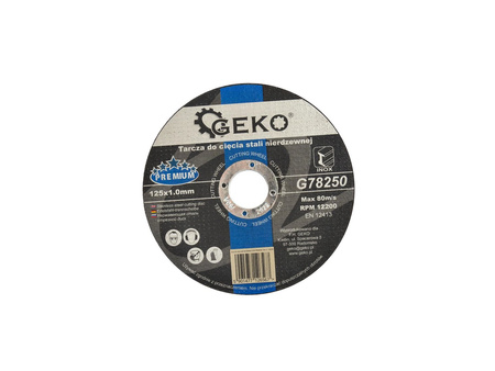 Tarcza do cięcia stali nierdzewnej 125 x 22,23 x 1,0 mm GEKO PREMIUM