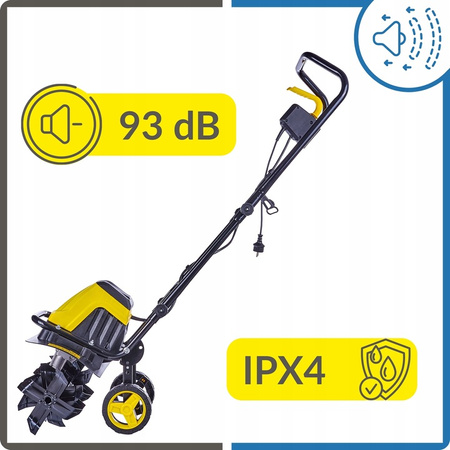 Glebogryzarka Elektryczna Kultywator Ogrodowy 1400W 45CM Dzik Do Ziemi 2w1