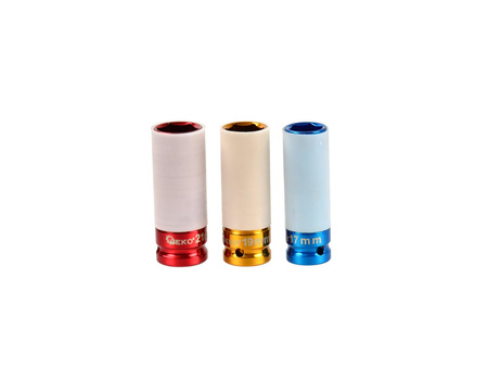 Zestaw nasadek udarowych do alufelg 1/2" 17 / 19 / 21mm