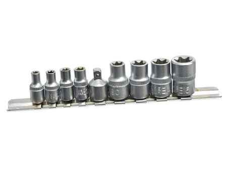 Komplet 9el nasadek torx 1/4 & 3/8" GEKO