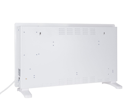 Grzejnik konwektorowy szklany biały z LCD, pilotem sterowania i WiFi 2500W (1)