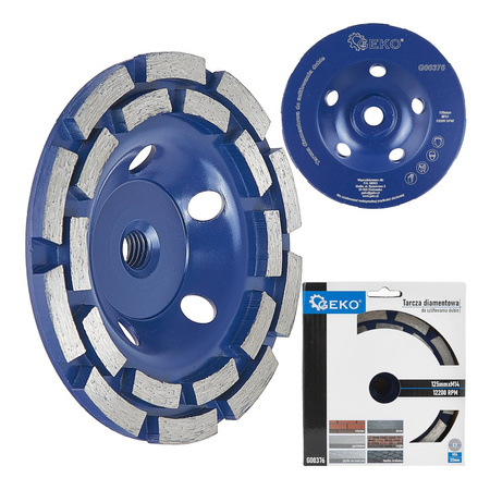 Tarcza diamentowa do szlifowania 125mm M14 duble GEKO