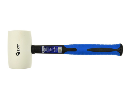 Młotek gumowy 24 OZ /850g/ biały Geko Premium trzonek fiberglass