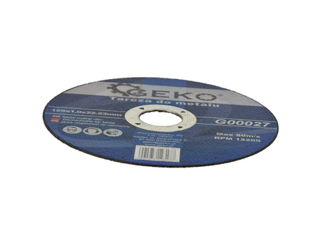Tarcza do cięcia metalu 125 x 22,23 x 1,0 mm GEKO