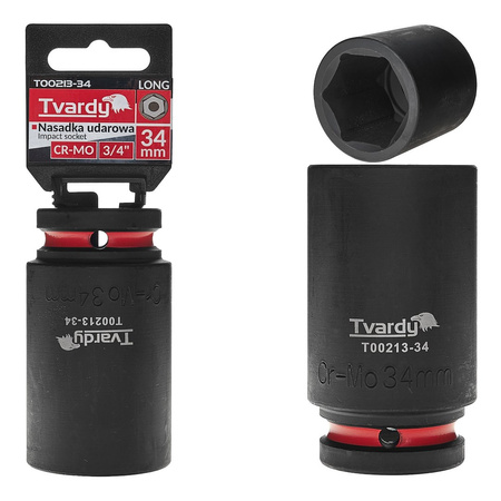 WYTRZYMAŁA NASADKA UDAROWA KRÓTKA 3/4" 35mm CR-MO TVARDY