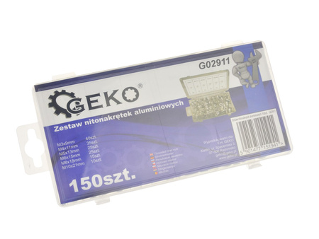 Zestaw nitonakrętek aluminiowych 150szt.