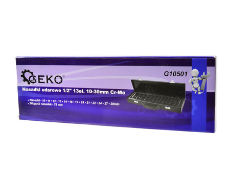 Komplet nasadek udarowych 1/2" 13el. 10-30mm do klucza pneumatycznego