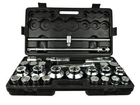 Zestaw kluczy nasadowych 26el. 3/4" 21-65 6-kątne