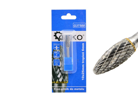 Frez-pilnik do metalu 10x25mm trzpień 6mm