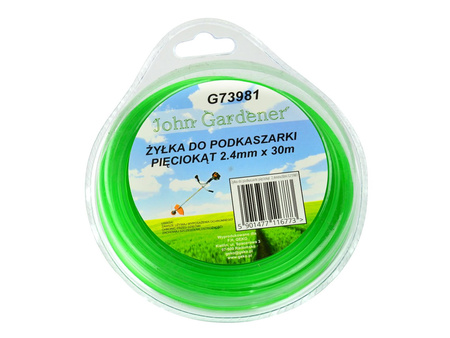 Żyłka do kosy podkaszarki pięciokąt 2,4mm x 30m