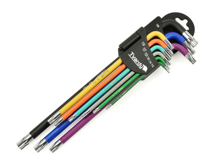 Klucze torx długie kolor T10-T50 9el. S2 (24)