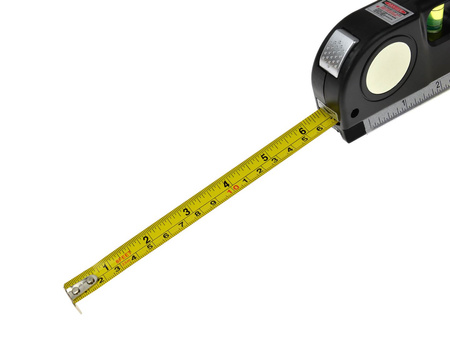 Poziomica laserowa z miarą 2,5m