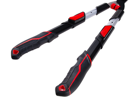 Sekator teleskopowy do gałęzi z przekładnią i ostrzem mijającym 730-970mm 65Mn PTFE