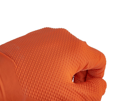 Rękawice nitrylowe SOLID GRIP 50szt. pomarańczowe