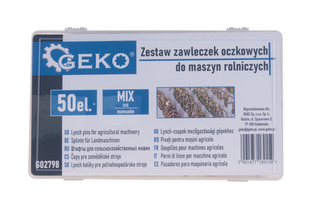 Zestaw zawleczek oczkowych do maszyn rolniczych 50el. (12)