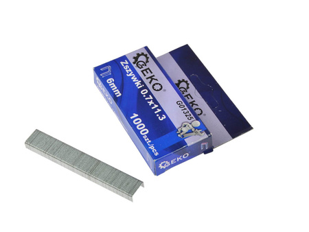 Zszywki 0.7x11.3  6mm 1000szt