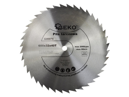 Tarcza do drewna 600x32x40T GEKO