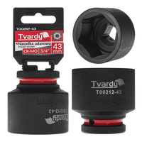 WYTRZYMAŁA NASADKA UDAROWA KRÓTKA 3/4" 43mm CR-MO TVARDY