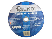 Tarcza do cięcia metalu 230 x 22,23 x 2,5 mm GEKO