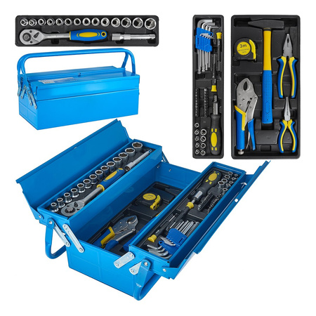 Skrzynka narzędziowa z wyposażeniem 64el. metal box