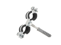 Obejma metalowa z gumą do rur podwójna 1/2" 20-25mm (200)