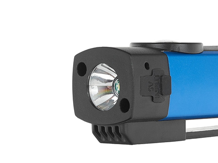 Latarka wielofunkcyjna z magnesem + UV LED COB 5W 2000mAh 300lm IP54 – kartonik wystawowy (12/96)
