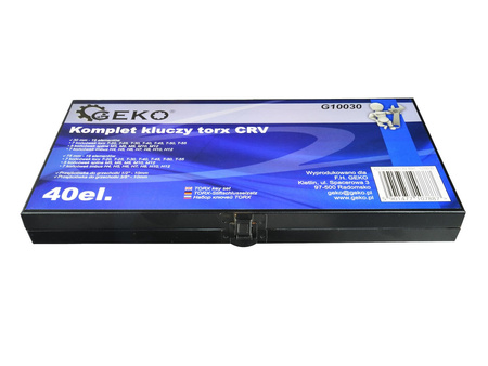 Komplet kluczy torx CRV 40el. metal box