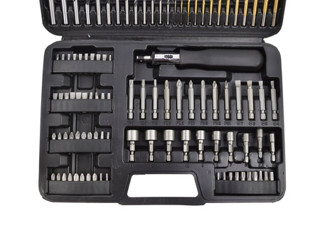 Zestaw osprzętu wiertła bity 110el. (5)