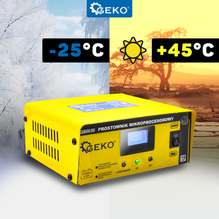 Prostownik mikroprocesorowy LCD 6/12V 15A