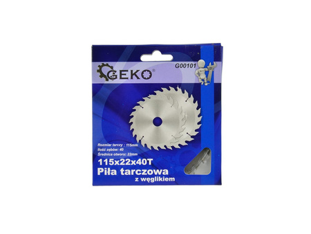 Tarcza widiowa do drewna 115x22x40T GEKO