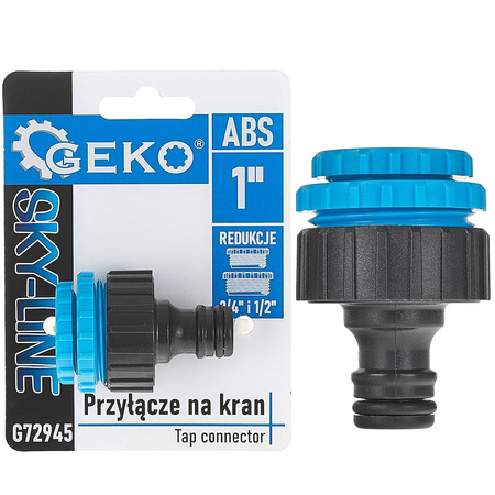 Przyłącze na kran 1" z redukcjami 3/4" i 1/2" SKY-LINE (240)