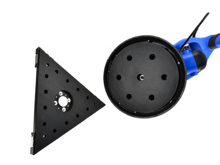 Szlifierka-żyrafa do gipsu gładzi 225mm LED + tarcza trójkątna