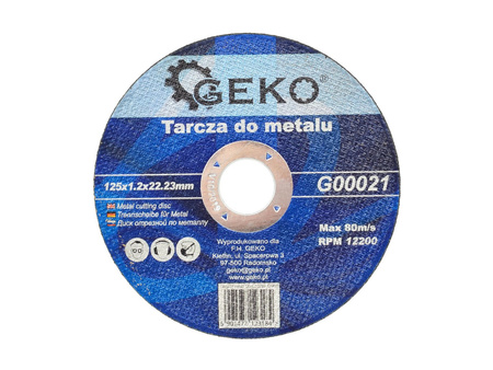 Tarcza do cięcia metalu 125 x 22,23 x 1,2 mm GEKO
