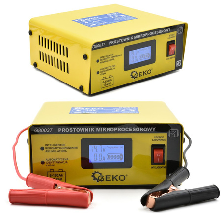 Prostownik mikroprocesorowy LCD 12/24V