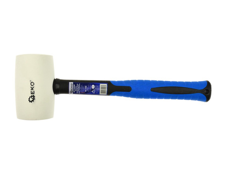 Młotek gumowy 16 OZ/600G/ biały GEKO Premium trzonek fiberglass