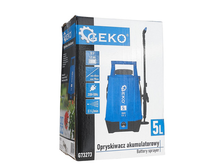 OPRYSKIWACZ AKUMULATOROWY CIŚNIENIOWY ELEKTRYCZNY OGRODOWY 5L 12V 1,3Ah