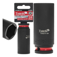 WYTRZYMAŁA NASADKA UDAROWA DŁUGA 1/2" 24mm CR-MO TVARDY
