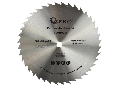 Tarcza do drewna 500x32x40T GEKO