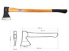 Siekiera PROFI 1600G 32" drewniany trzonek GEKO