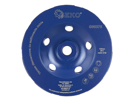Tarcza diamentowa do szlifowania 125mm M14 duble GEKO