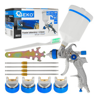 Prof. pistolet lakier. HVLP + 4 dysze (1.4-1.7-2.0-2.5)