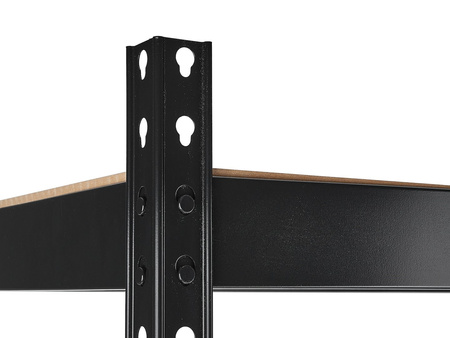 Regał magazynowy czarny 180x40x120cm 280kg wzmocniony