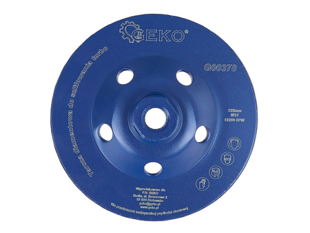 Tarcza diamentowa do szlifowania 125mm M14 turbo GEKO