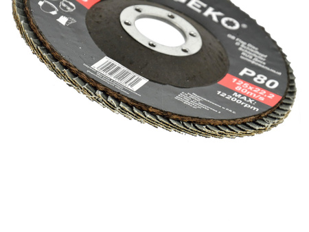 Tarcza szlifierska listkowa "SILIKON" 125mm P80 GEKO PREMIUM