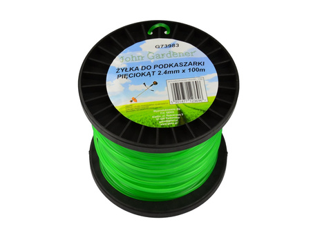 Żyłka do kosy podkaszarki pięciokąt 2,4mm x 100m