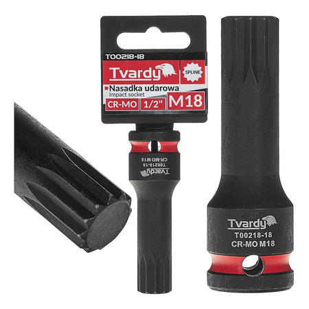 WYTRZYMAŁA NASADKA UDAROWA TRZPIENIOWA TORX T80 1/2” CR-MO TVARDY