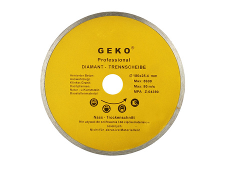 Tarcza diamentowa 180mm x 25,4mm Pełna GEKO PROFI