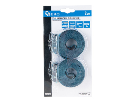 Pasy transportowe 25mm x 3m, 500kg – zestaw 2 szt.